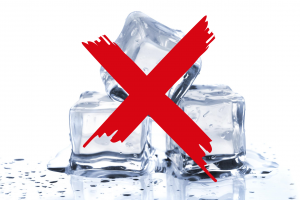 no ice for acute injuries